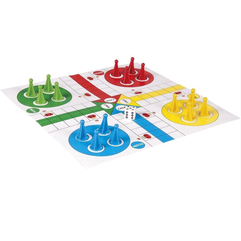 Jogo Ludo Com Tabuleiro Acessórios E Luz A Bateria 18 Peças Na