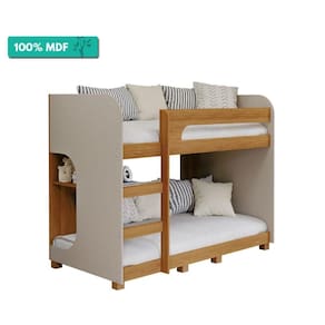 Beliche Montessoriana Solteiro C/Pés 1 Prateleira 100% Mdf Acabamento Laca Ema Cimol Nature/Off White