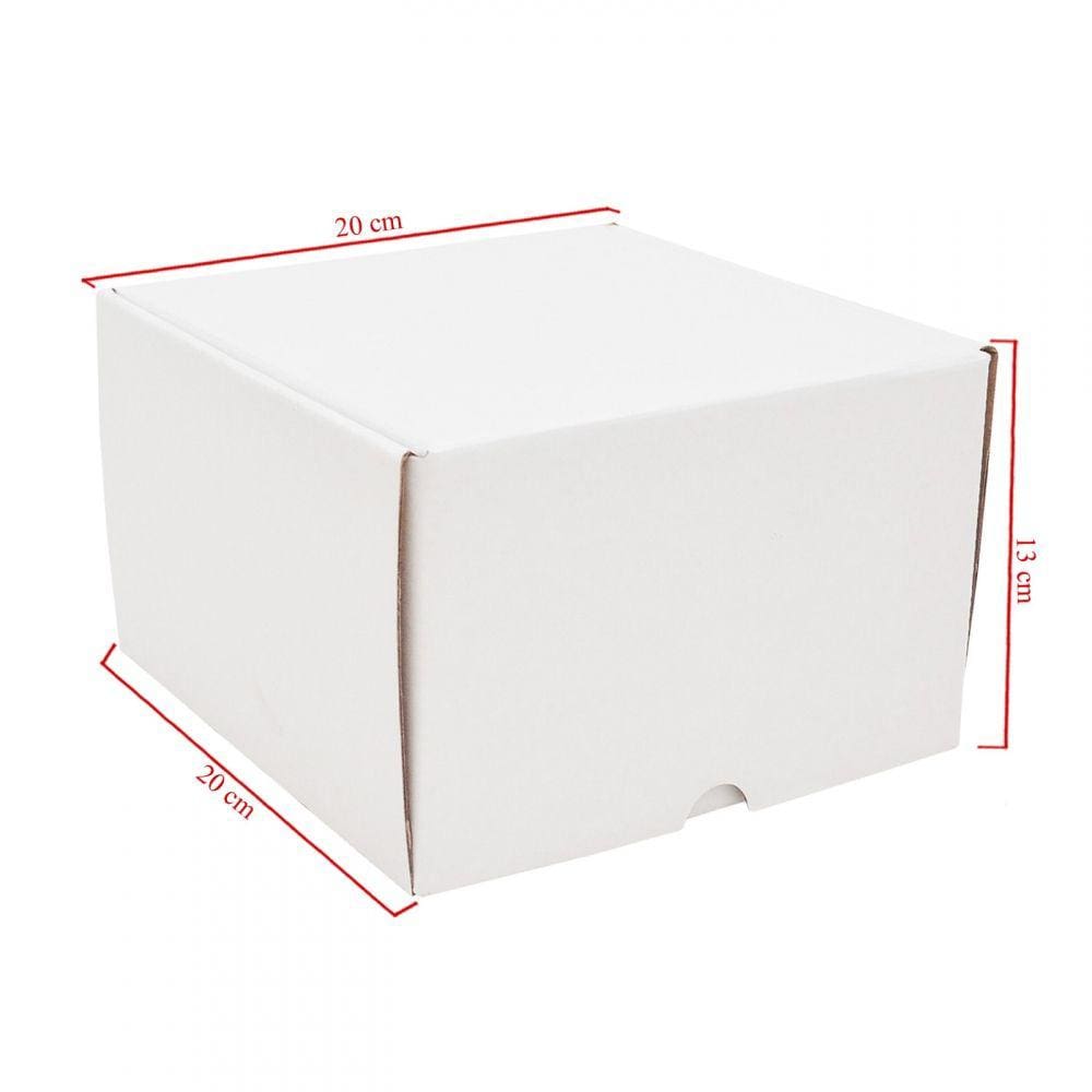 Caixa de Papelão Básica E Funda 50 Unidades Embalagens 20cm x 20cm x 13cm