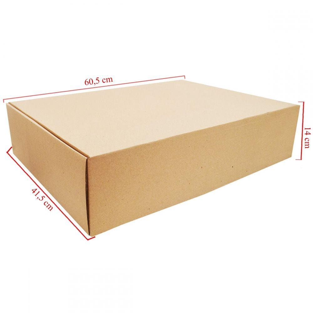 Caixa Básica De Papelão Com 50 Unidades Embalagens 60.5cm x 41.5cm x 14cm