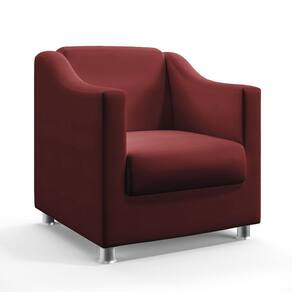 Kit Poltrona Namoradeira e 2 Poltronas Decorativas Estofada para Sala de Estar Alya Puff Izar Sued
