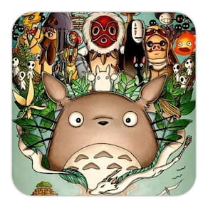 Placa Quadro Decorativo Studio Ghibli 18x18cm
