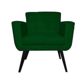 Poltrona Decorativa Sala e Recepção Geovana Suede Verde - LM DECOR