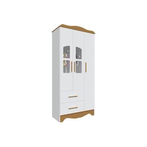 Guarda Roupa Bebê Moveis Peroba Lisi 03 portas MDF