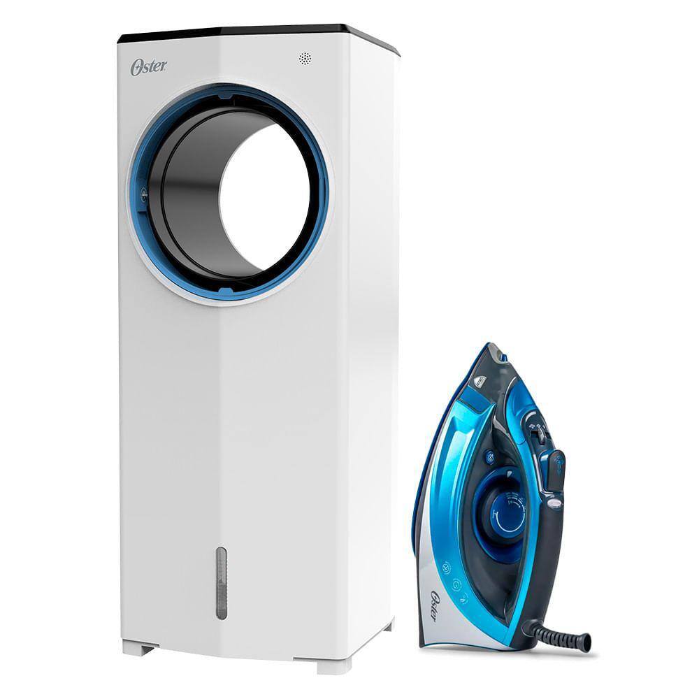 Kit Climatizador de Ar Oster e Ferro de Passar Turbo Steam - 110V