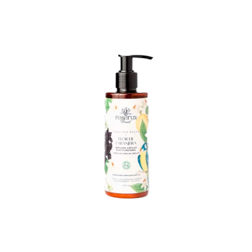 Máscara Capilar Vegana Multifuncional Orquídea negra e Flor de laranjeira 200ml