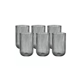 Jogo 6 Copos Cameratta Vidro 425 Ml Cinza L`Hermitage