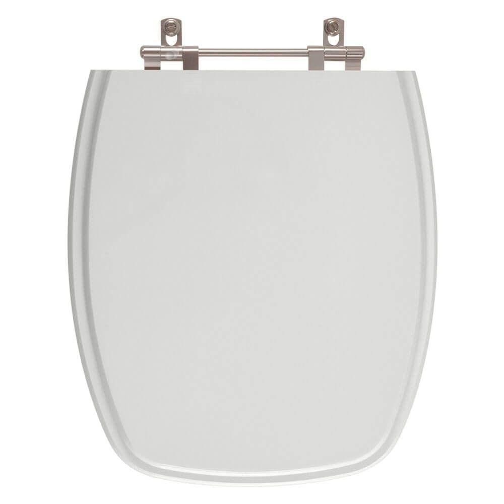 Assento Sanitário Primula Plus Cinza Claro Para Vaso Fiori