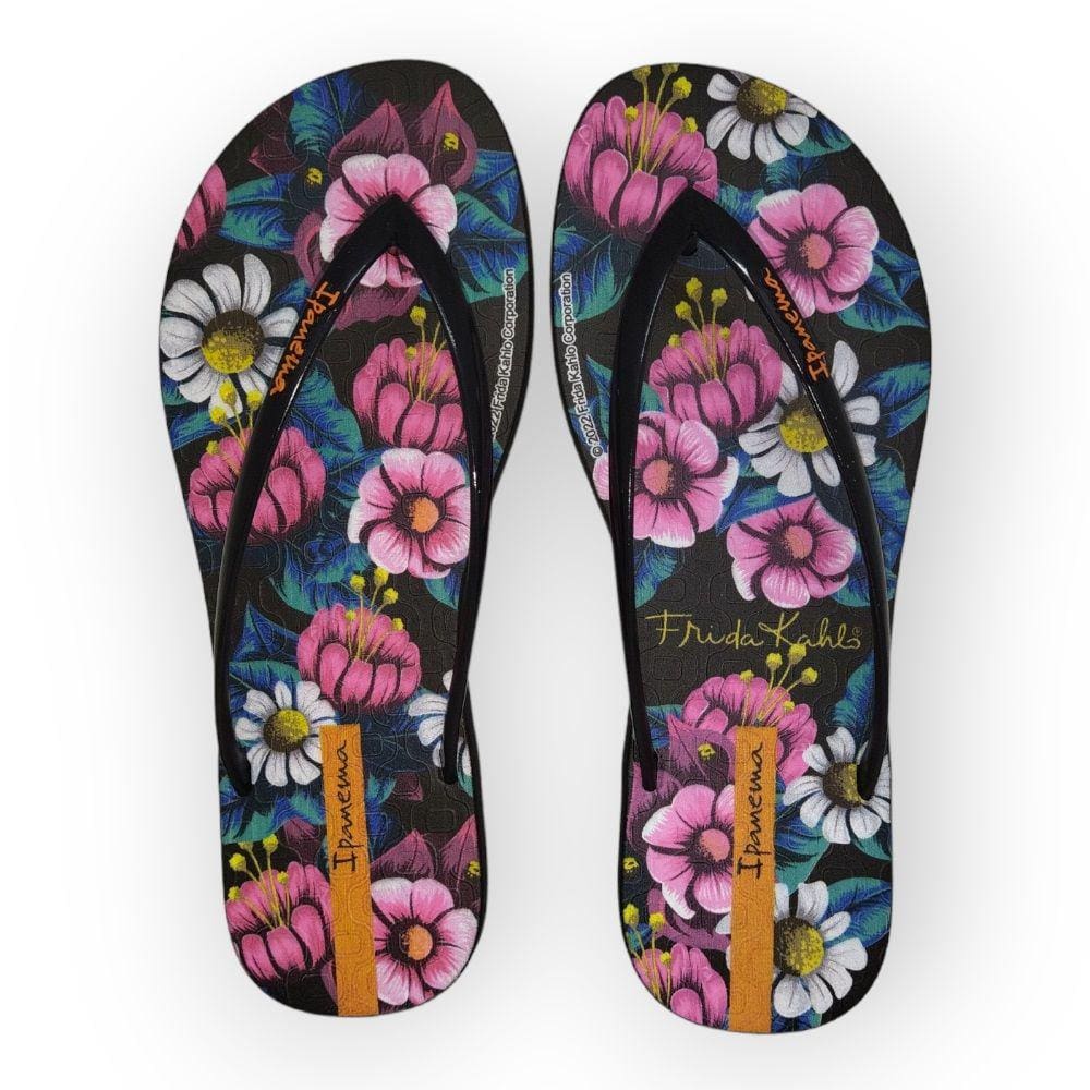 Chinelo Ipanema Frida Kahlo 27014 Preto/Rosa