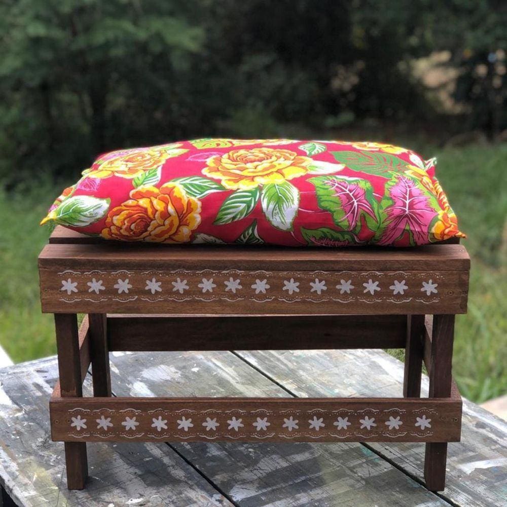 Banco Madeira Handy Canela E Almofada