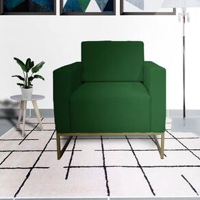 Conjunto 2 Poltronas Estofada Com Base de Ferro Para Clínica Leticia Pé Ferro Suede Verde - LM DECOR