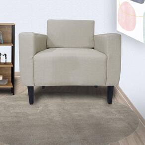 Conjunto 2 Poltronas Estofadas Para Clínica Leticia Slim Corano Bege - LM DECOR