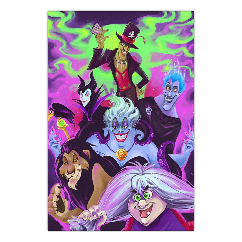 Quadro A3 em MDF Disney Vilans 001