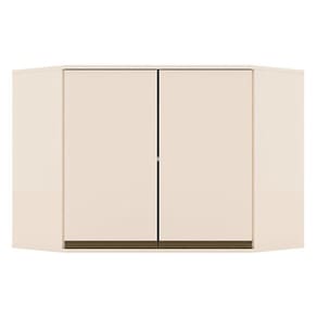 Armário Aéreo Canto Oblíquo 2 Portas Connect Off White - Henn