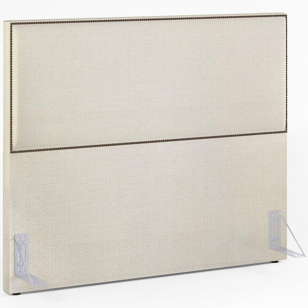 Cabeceira Cama Box Casal Com Tachas 140 Cm Linho Champagne