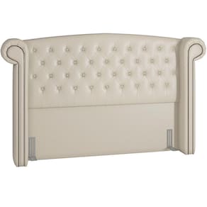 Cabeceira Cama Box Casal King 195 Cm P05 Sofia Corino Pérola - Lyam Decor