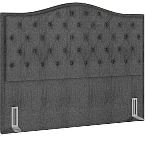 Cabeceira Cama Box Casal 140 Cm P05 Grécia Linho Cinza Escuro - Lyam Decor