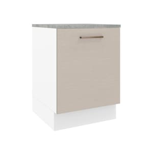 Balcão 60 cm 1 Porta Branco/Crema Agata Madesa