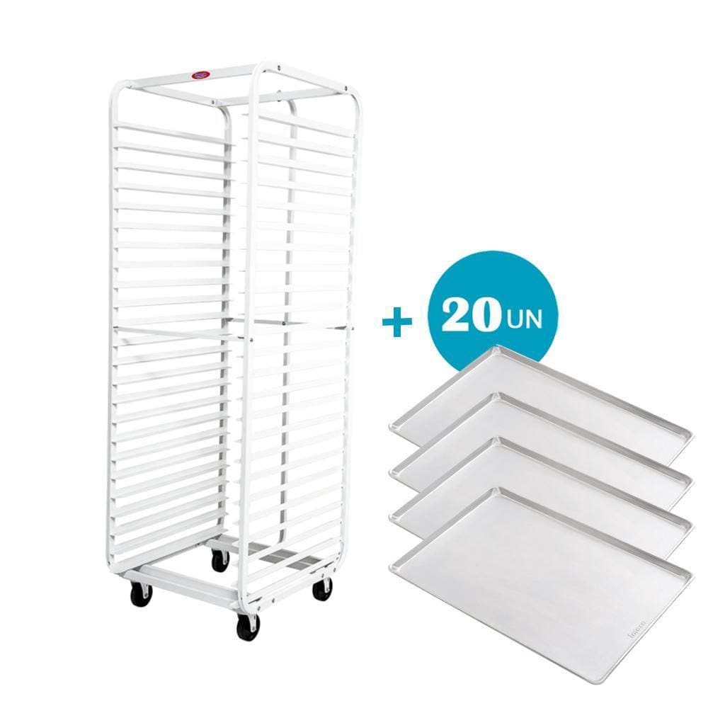 Armário Esqueleto com 20 Assadeiras Lisa 60x40/ 62x36 Imeca 5782