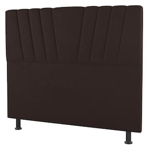 Cabeceira Cama Box Solteiro Dublin 90cm Suede Marrom - Desk Design