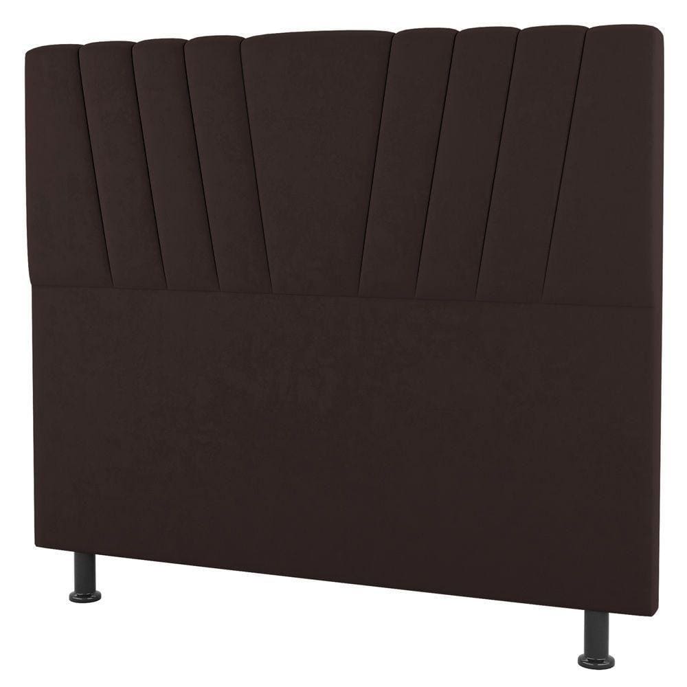Cabeceira Cama Box Casal Queen Size Dublin 160cm Linho Marrom - Desk Design