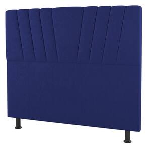 Cabeceira Cama Box Casal Queen Size Dublin 160cm Suede Azul - Desk Design