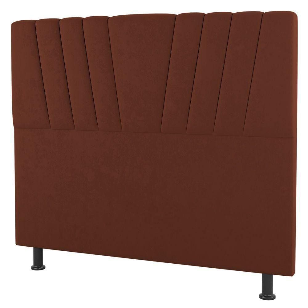 Cabeceira Cama Box Casal Dublin 140cm Suede Terracota - Desk Design