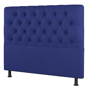 Cabeceira Cama Box Casal King Size Nice 195cm Suede Azul - Desk Design