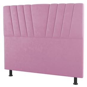 Cabeceira Cama Box Casal King Size Dublin 195cm Suede Rosa - Desk Design
