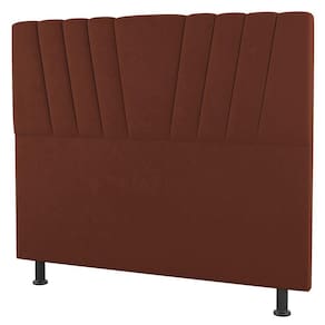 Cabeceira Cama Box Casal Queen Size Dublin 160cm Suede Terracota - Desk Design