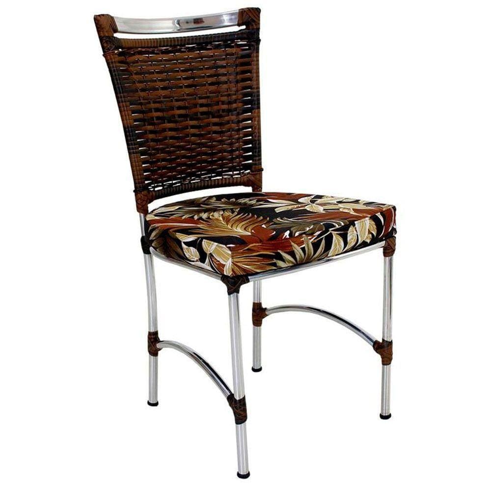 Cadeira Em Alumínio E Fibra Sintética Jk Cozinha Edícula Argila E Rivieira Marrom