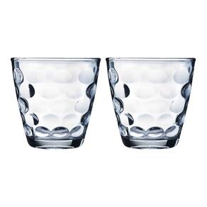 Jogo Transparente Redondo Bangkok 2 Copos 250ML Vidro Suco