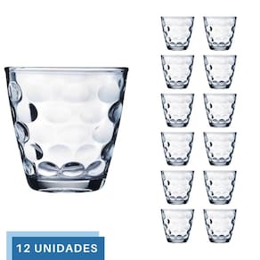 Jogo 6 Copos Chiques 465ml Aruba Drinks Vidro Agua e Suco