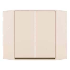 Armário Aéreo Canto Oblíquo 2 Portas 83 cm Évelin Off White - Henn