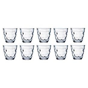 Copos de Vidro Bangkok Transparente Redondo 250ML Água 10 un
