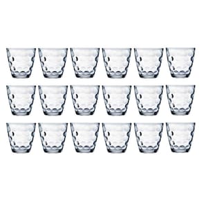Copos de Vidro Bangkok Transparente Redondo 250ML Água 18 un