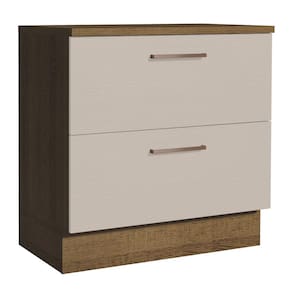 Balcão 80 cm 2 Gavetas Rustic/Crema Agata Madesa