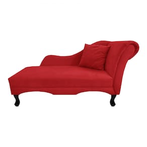 Recamier Divã Sofá Olivia Psicologia Consultório Suede Vermelho - LM DECOR