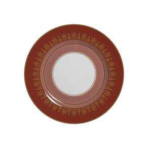 Conjunto de 6 Pratos de Sobremesa - Plissan Rendado Vermelho
