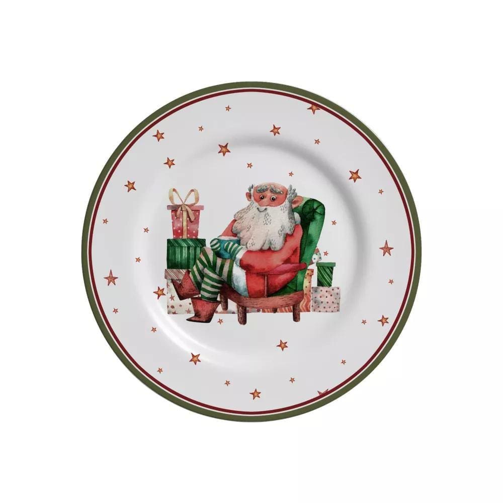Conjunto de 6 Pratos de Sobremesa - Father Christmas