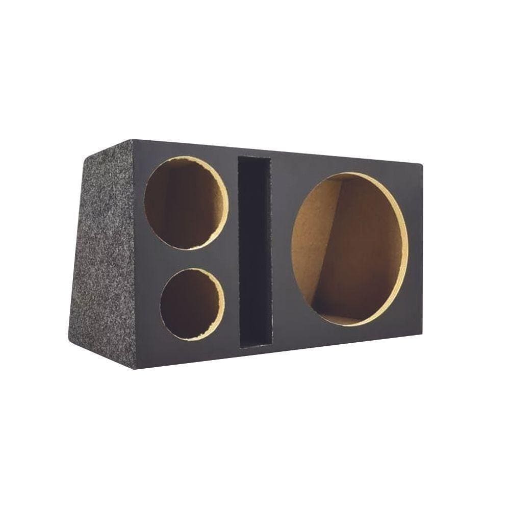 Caixa Rlp Vazia Para 1 Alto Falante 12”+1 Driver + 1 Tweeter Acarpetada Duto Rasgado