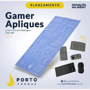Kit 4 Formas De Acetato Gamer Apliques Porto Formas 880