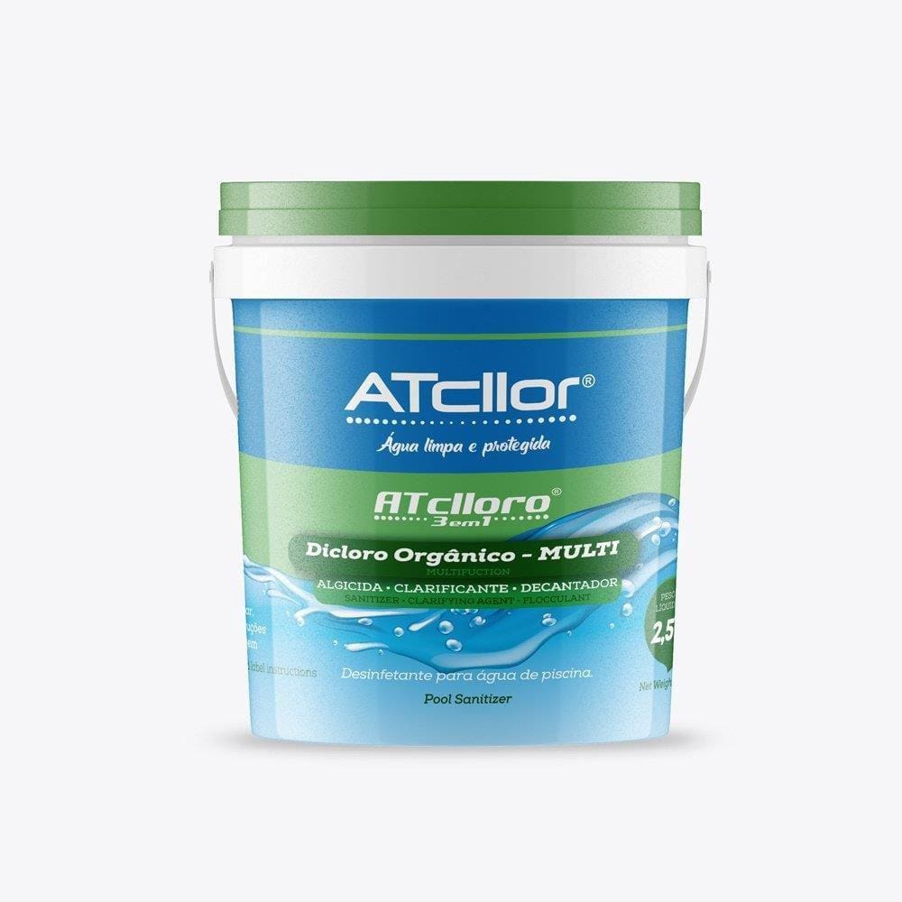 Atclloro 3 em 1 Cloro Granulado Multipla Ação 2,5 Kg Blade