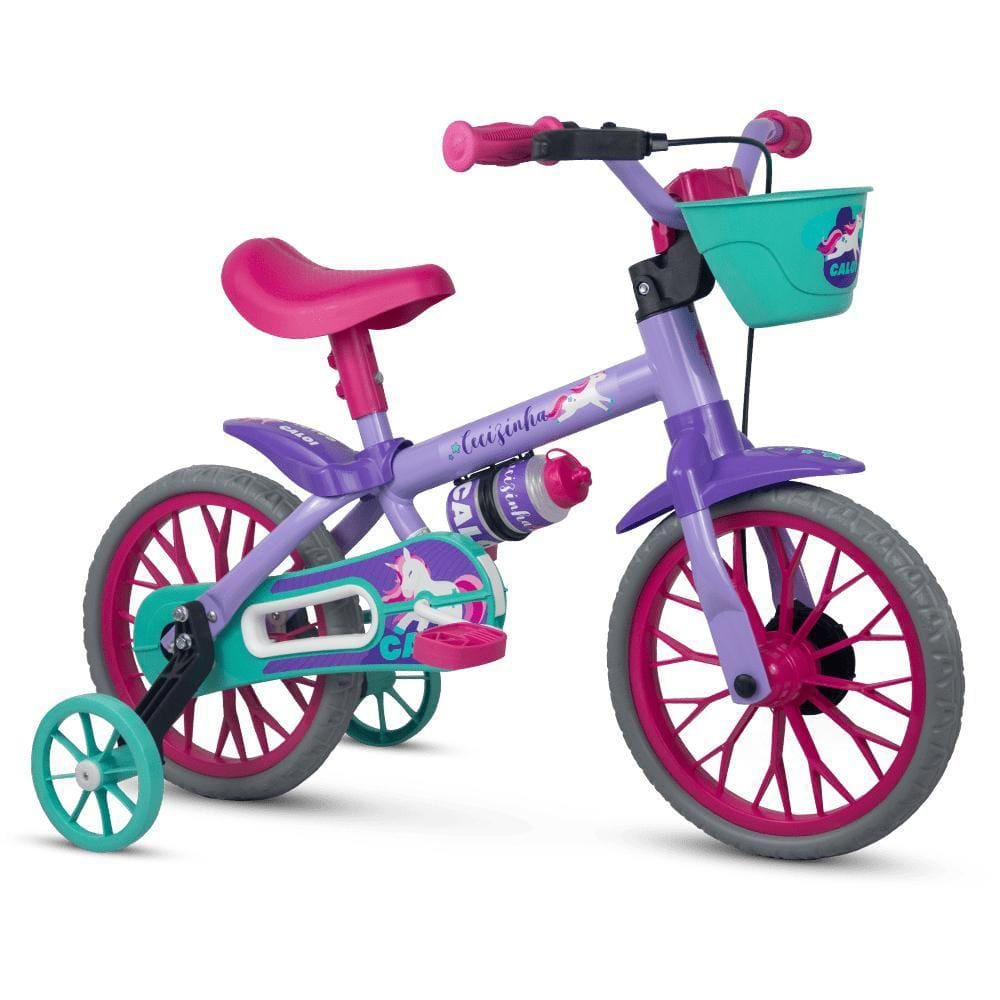 Bicicleta Infantil Nathor Cecizinha Aro 12" Lilás e Rosa