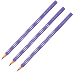 Ecolápis Grafite Faber-Castell Sparkle Lilás 3 unidades