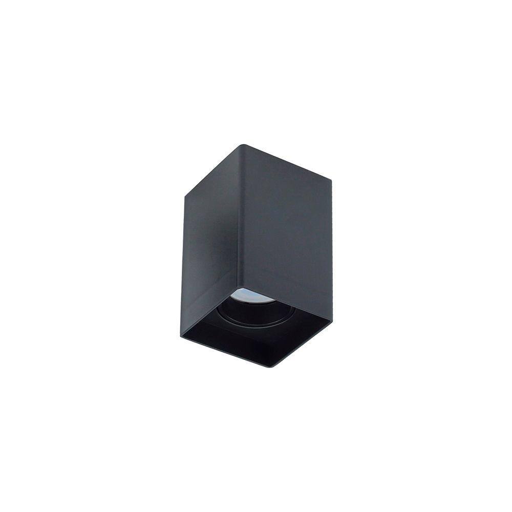 Spot De Sobrepor Taschibra Look Mr16 Gu10 Quadrado Bivolt Preto