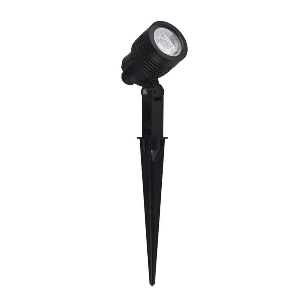 Espeto Para Jardim Germany Clear Led 3W Bivolt Preto 6500K Luz Branca