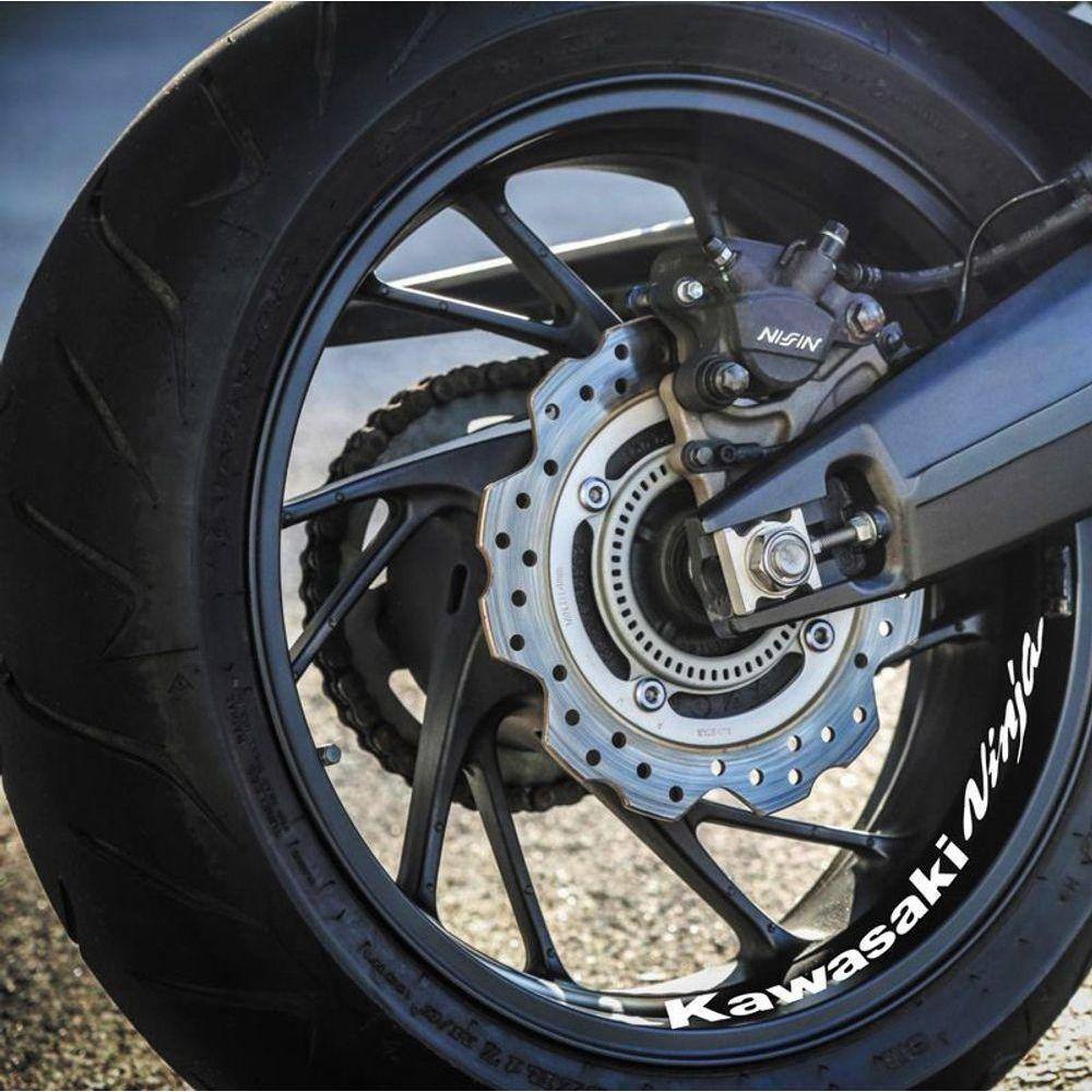 4 Adesivo Premium Kawasaki Ninja Cor Prata