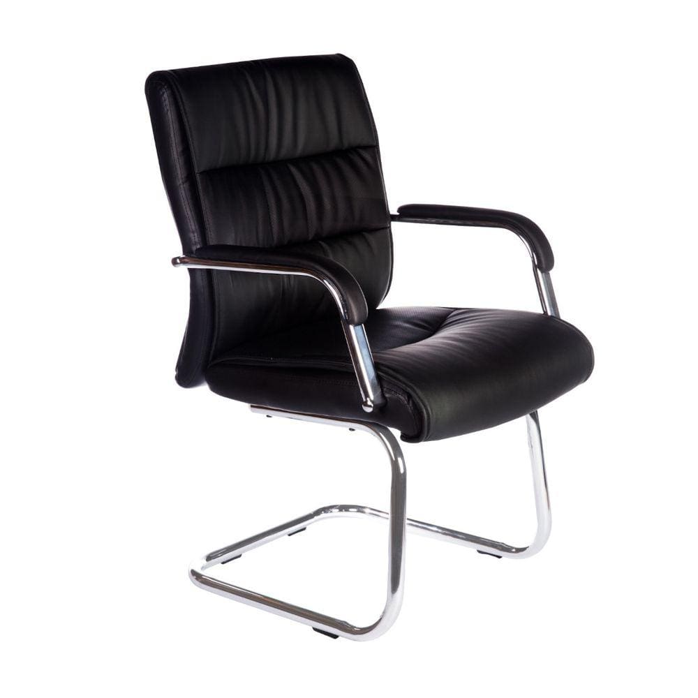 Cadeira Fixa Estofada W-50A Preta