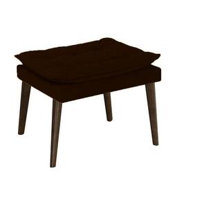 Puff Banqueta Decorativa Para Sala E Quarto Opala Suede Marrom -LM DECOR